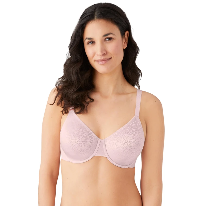 Wacoal Women's Back Appeal Underwire Bra Full Coverage, Opaque, Crystal Pink Ii, 42D
