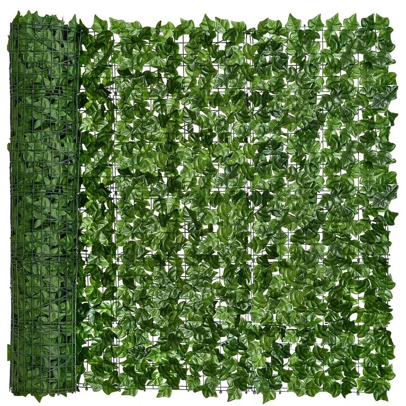 DearHouse Artificial Ivy Privacy Fence Wall Screen, 39.3x236.2inch Artificial Hedges Fence and Faux Ivy Vine Leaf Decoration for Outdoor Garden Decor