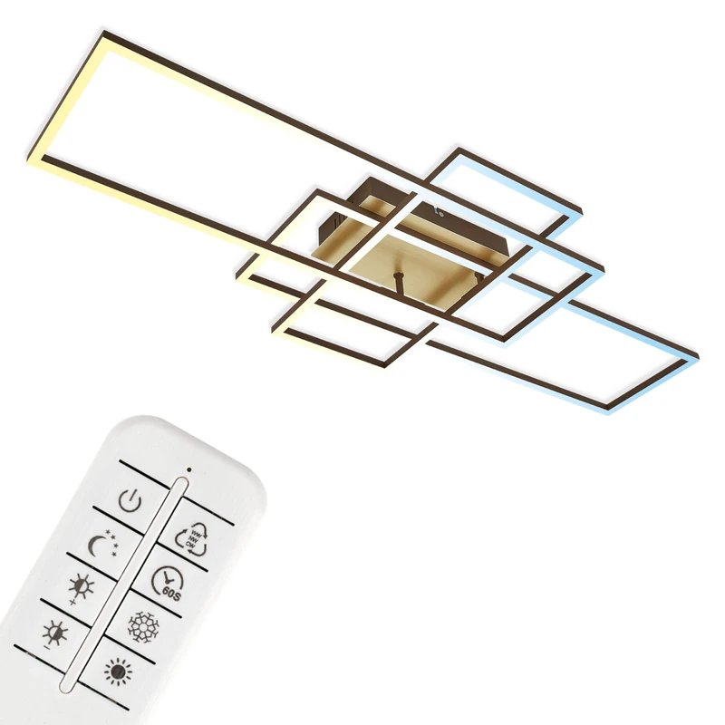 Briloner LED Ceiling Light - Dimmable Gold - Remote Control