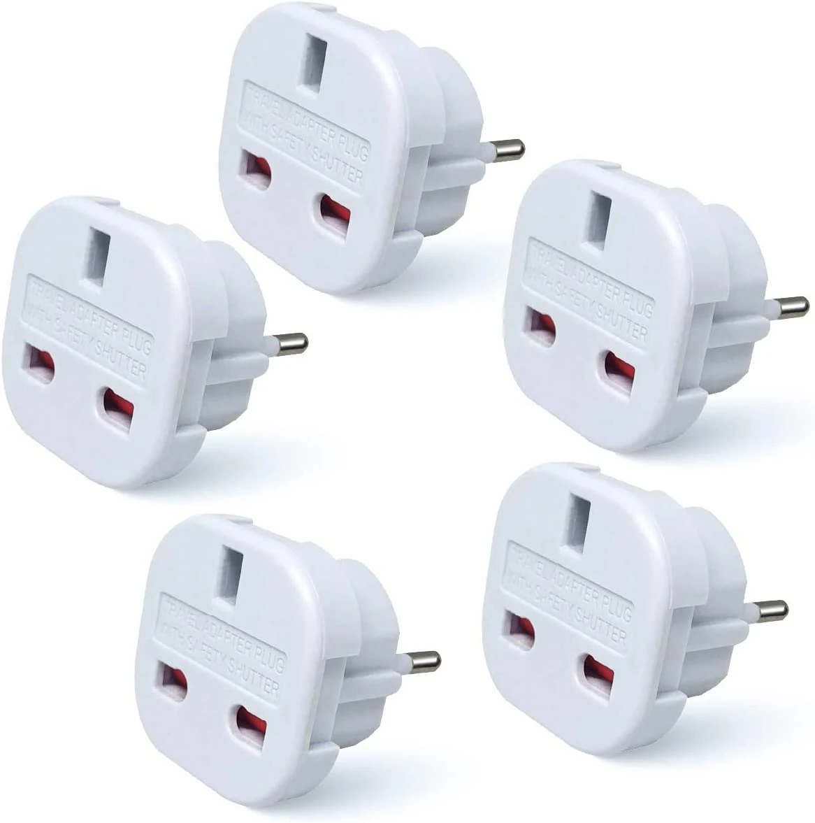 MOBIBAY Travel Adaptor | UK to European Plug Adapter Converter (Euro Type C, E, F) 3 Pin to 2 Pin Type G, EU Plugs for Europe Accessories,Italy,Cape Verde,Poland,Spain,Turkey,Greece,Bulgaria