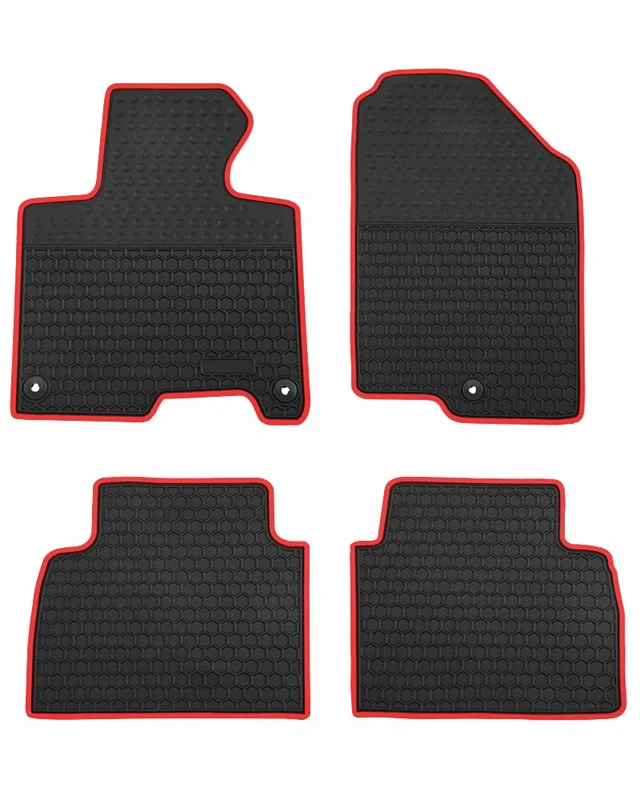 Megiteller Car Floor Mats Custom Fit for Kia Sportage 2023 2024（Non Hybrid） Odorless Washable Heavy Duty Rubber (All Weather) Floor Liners Set Red