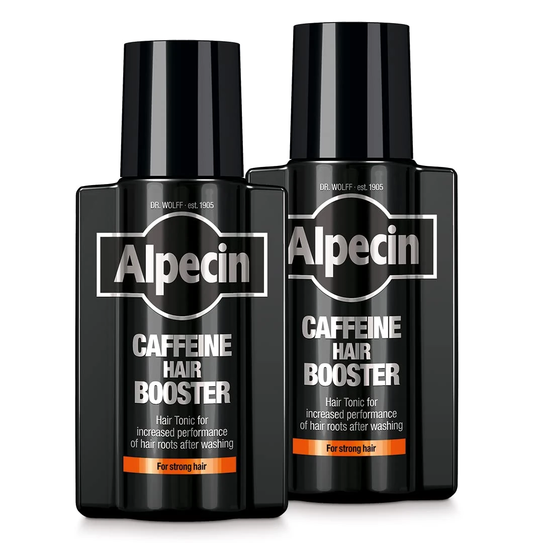 Alpecin Caffeine Hair Booster with new Fragrance 2x 200ml | Against Thinning Hair | Natural Hair Growth for Men | Energizer for Strong Hair | Hair Care for Men Made in Germany