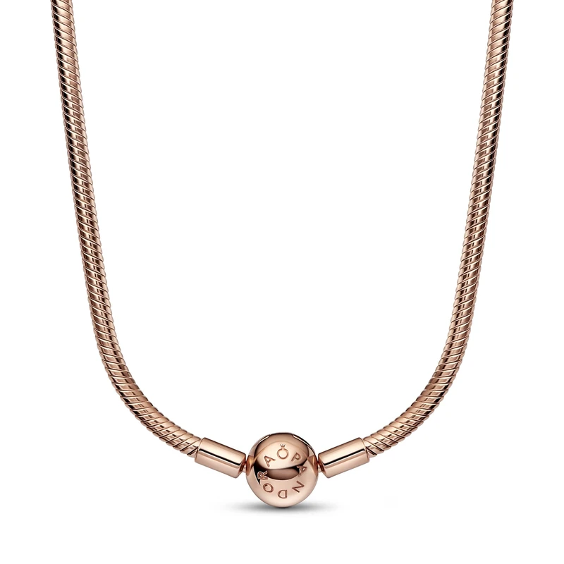 Pandora Moments Snake Chain 14k Rose Gold-Plated Necklace, 42cm