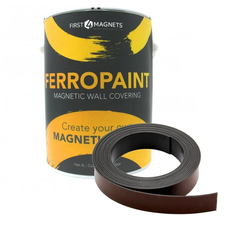 Magnetic Gallery Pack - Display Artwork & Prints Magnetically - 5L Paint & 5m Tape