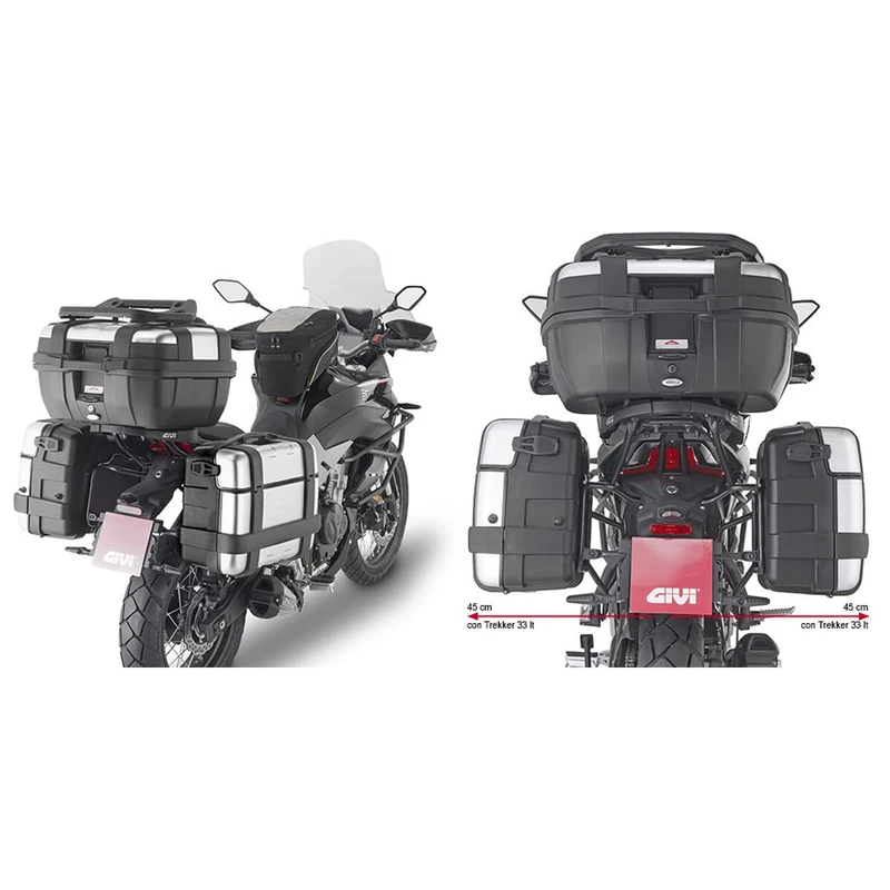 Givi Side case Carrier for monokey Suitcase, Black, One Size