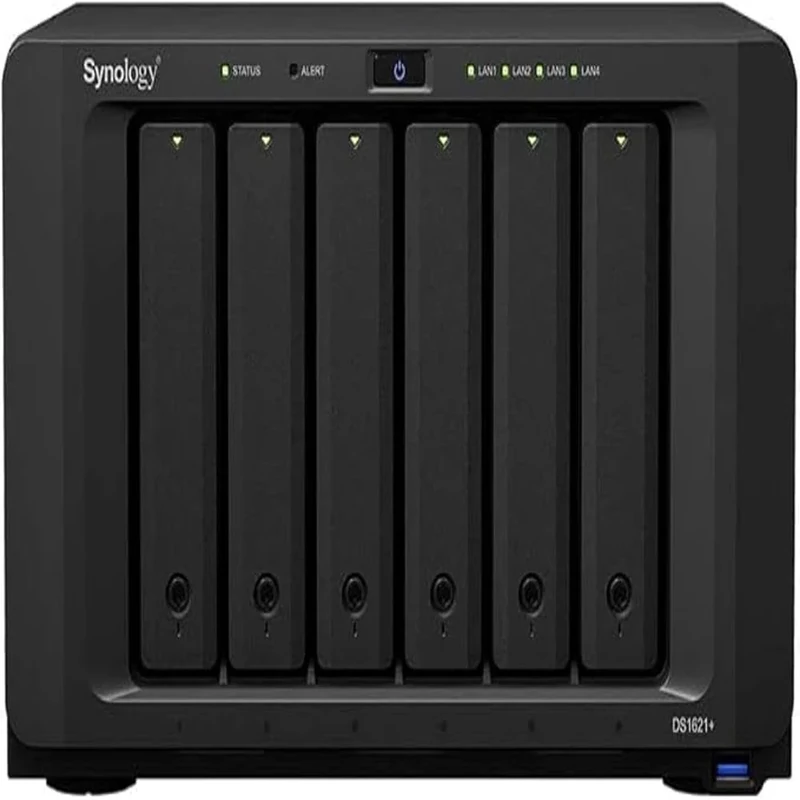 Synology DS1621+ 24TB 6 Bay Desktop NAS Solution, installed with 6 x 4TB Western Digital Red Plus Drives