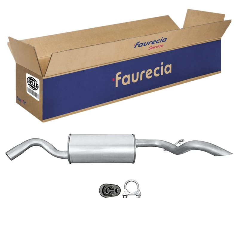 HELLA 8LD 366 029-761 Rear Silencer - Easy2Fit Kit - Rear - One Piece - Set with Attachments
