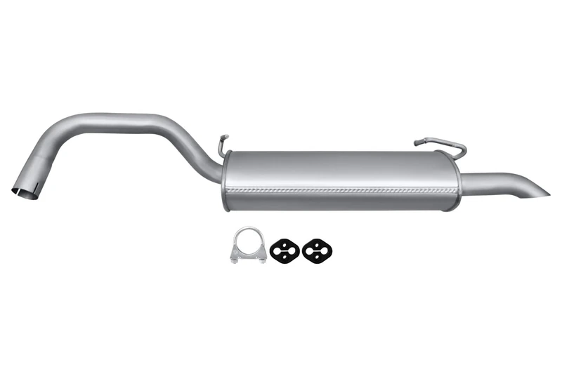 Hella 8LD 366 036-831 Exhaust Silencer - Easy2Fit Kit - Rear - One Piece - Set with Attachments - Image 1
