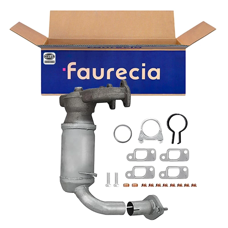 HELLA 8LF 366 055-101 Manifold Catalytic Converter Easy2Fit Kit Euro 3 One Piece Set with Attachments