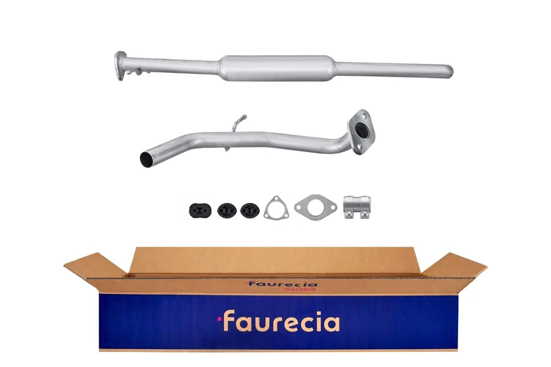 HELLA 8LB 366 020-811 Front Silencer - Easy2Fit Kit - Front - Two Piece - Set with Attachments
