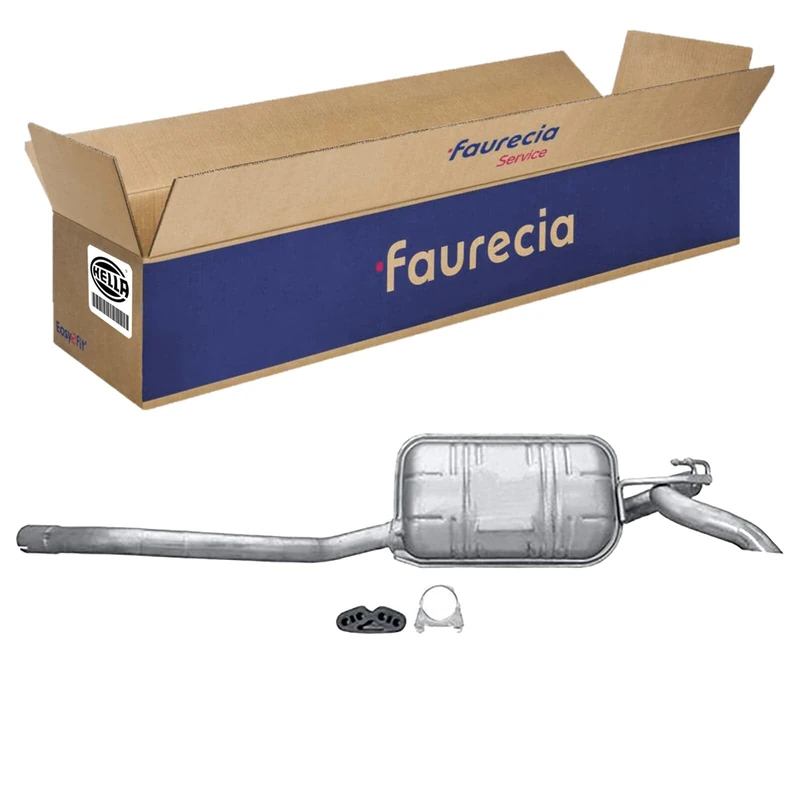 HELLA 8LD 366 031-651 Rear Silencer - Easy2Fit Kit - Rear - One Piece - Set with Attachments - Image 1