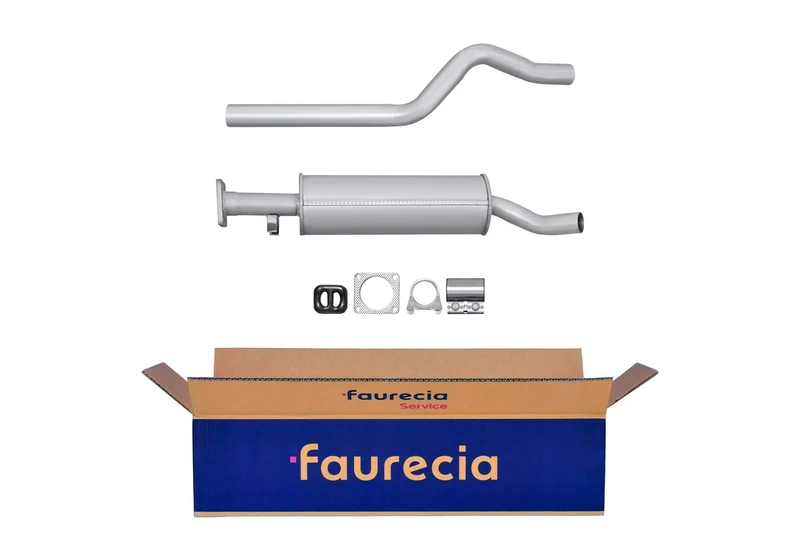 HELLA 8LB 366 020-591 Front Silencer - Easy2Fit Kit - Front - Two Piece - Set with Attachments