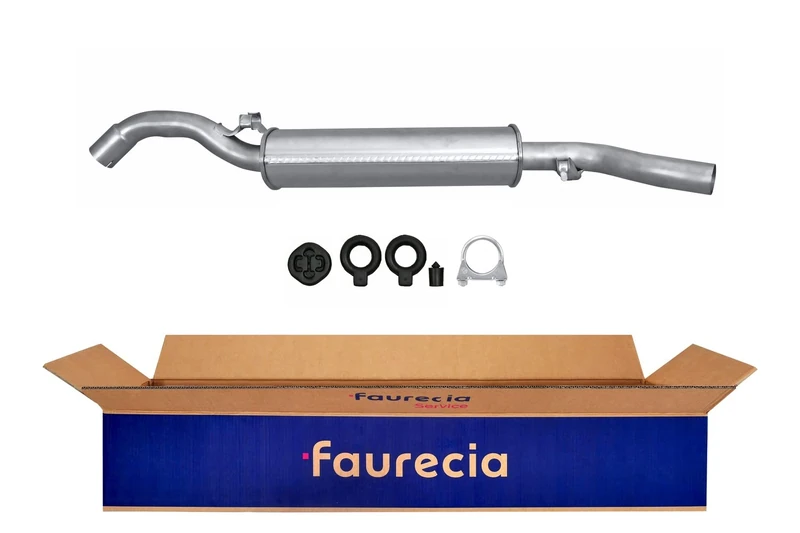 Hella 8LD 366 036-111 Exhaust Silencer - Exhaust Back Box - Easy2Fit Kit - Rear - One Piece - Set with Attachments