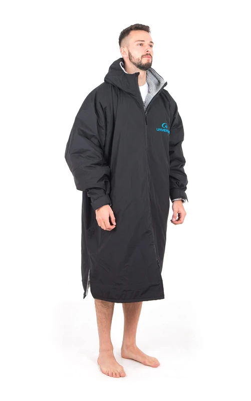 Lifeventure Changing Robe | Windproof, Waterproof, Anti-Odour Treated, Fleece Lined Poncho Coat for Swimming, Surfing, Camping