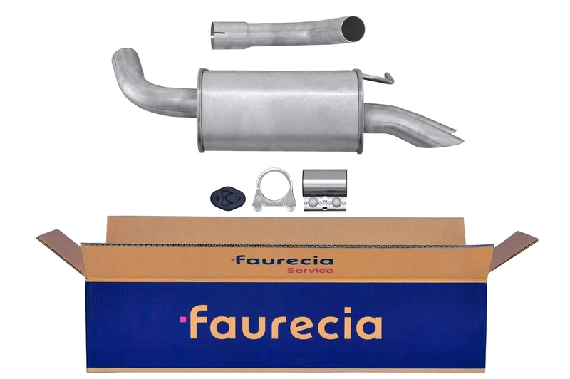 Hella 8LD 366 030-361 Exhaust Silencer - Easy2Fit Kit - Rear - 2-Piece - Set with Attachments