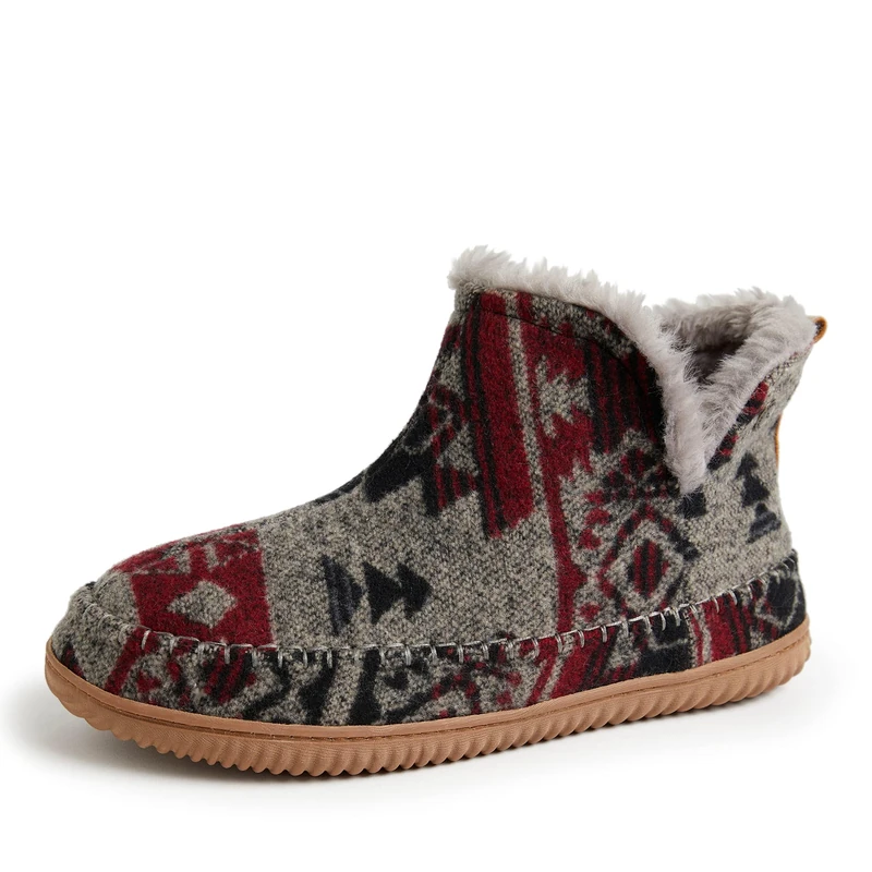 Dearfoams Men's Alpine Brixen Herren Hausschuhe aus Memory-schaum für Drinnen und Draußen Mule, Black Combo, Medium UK