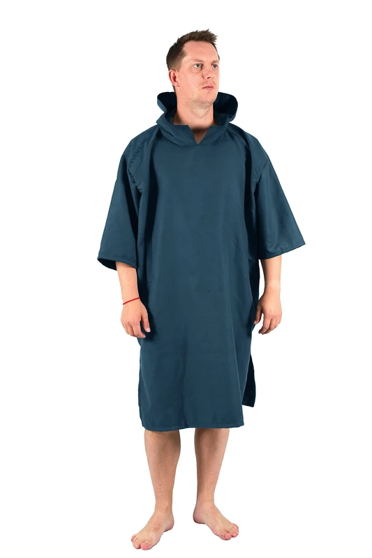 Lifeventure Compact Changing Robe | Lightweight, Stretchy Microfibre Poncho with Hood for Surfing, Swimming, Camping