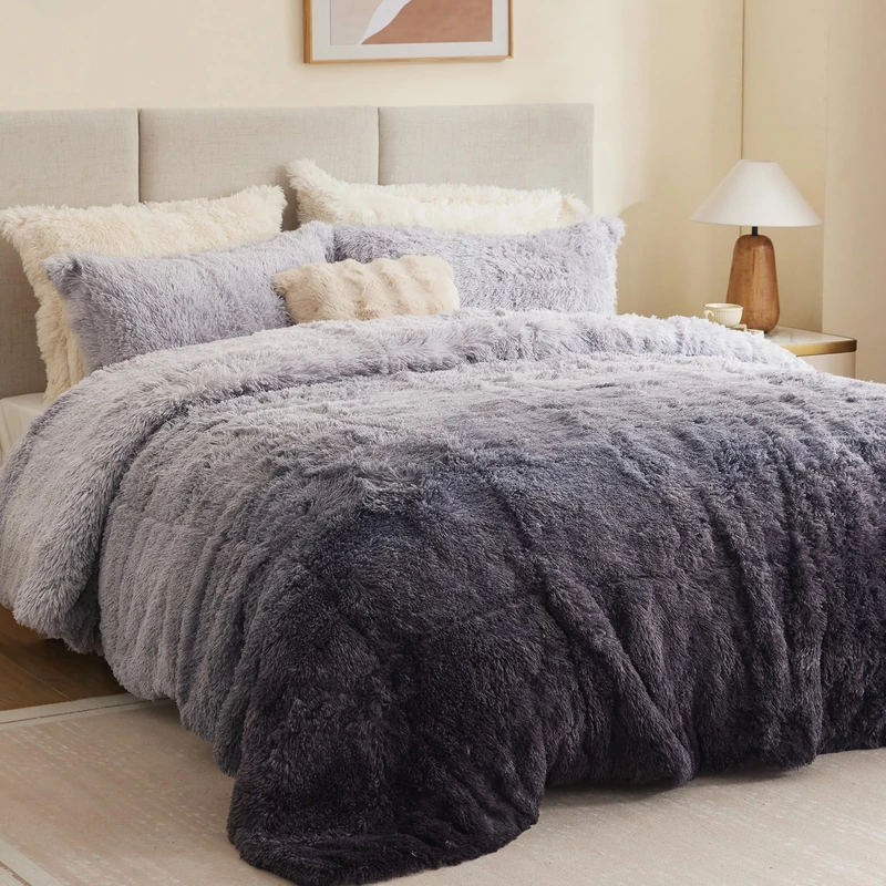 Intelligent Design Polyester Full Queen Comforter Mini Set with Grey ID10-2147