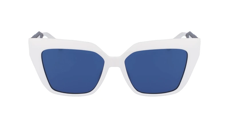 Calvin Klein Jeans Women's Sunglasses CKJ22639S - White with Blue Solid Lens