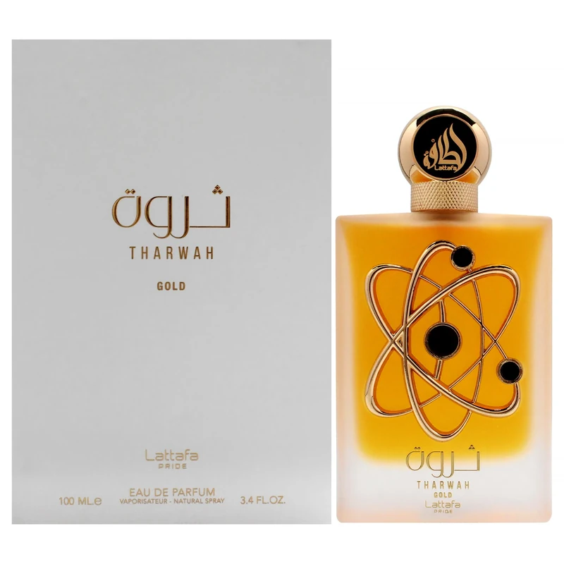 Lattafa Pride Tharwah Gold 100ml Eau De Parfum – Elegant Unisex Floral Amber Perfume with Vanilla & Amber