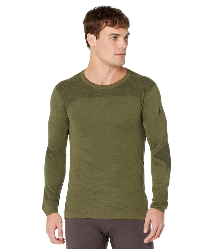 Smartwool Mens Intraknit Thermal Merino Base Layer Crew, Winter Moss, L EU