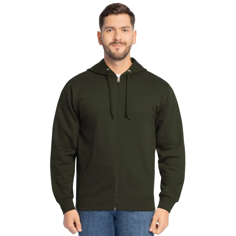 Fruit of the Loom Eversoft Fleece Hoodies, Pullover & Full Zip, Moisture Wicking & Breathable, Sizes S-4x, Duffle Bag Green, Large