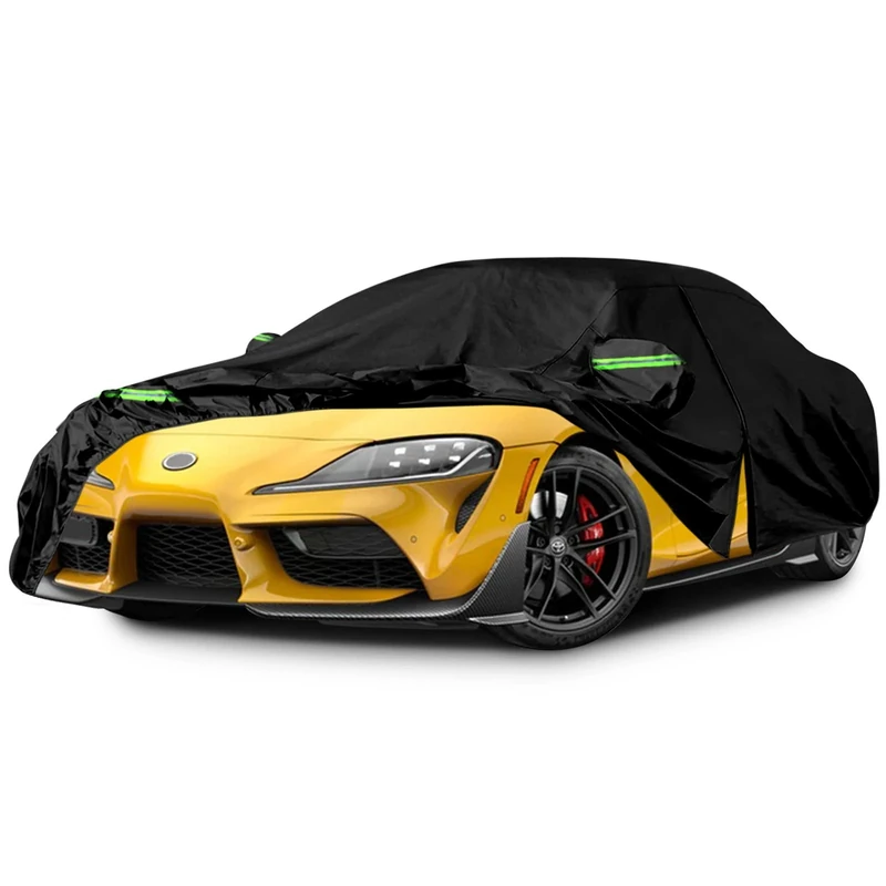 Waterproof Car Covers Replace for 2020-2024 Toyota Supra GR A90 A91 MK5, 6 Layers All Weather Custom-fit Car Cover with Zipper Door for Snow Rain Dust Hail Protection
