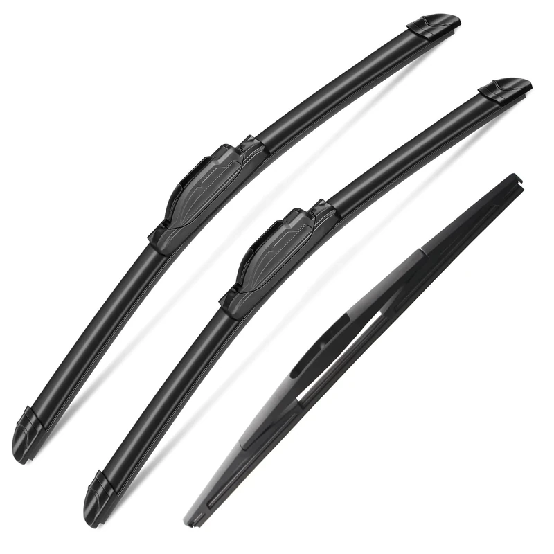 3 Wipers Set for 2005-2012 Nissan Pathfinder, 2005-2015 Nissan Xterra, Windshield Wiper Blades Original Equipment Replacement Front and Rear- 24"/18"/12B" (Pack of 3) J- HOOK