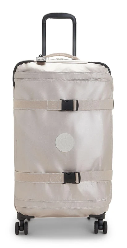 Kipling Spontaneous M Medium Wheeled Luggage, Upright, Metallic Glow (Silver)