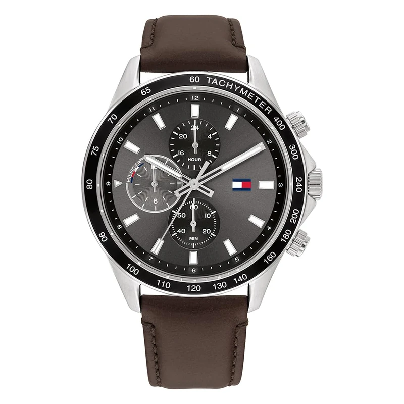 Tommy Hilfiger Analogue Multifunction Quartz Watch for Men with Light Brown Leather Strap - 1792015