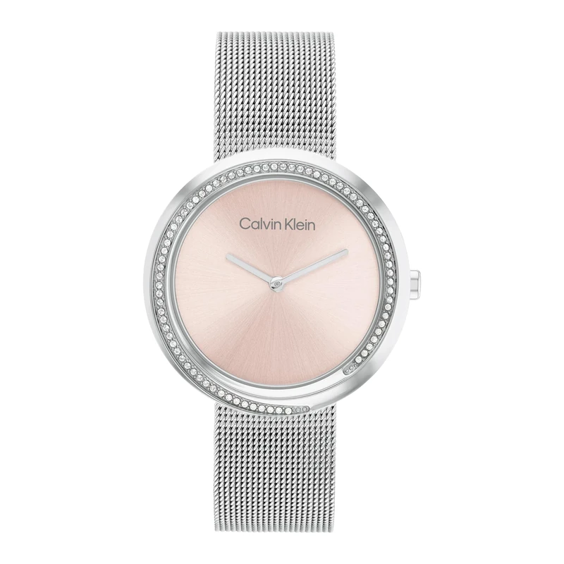 Calvin Klein Analogue Quartz Watch for Women Twist Collection with Silver Stainless Steel Mesh Bracelet - 25200149