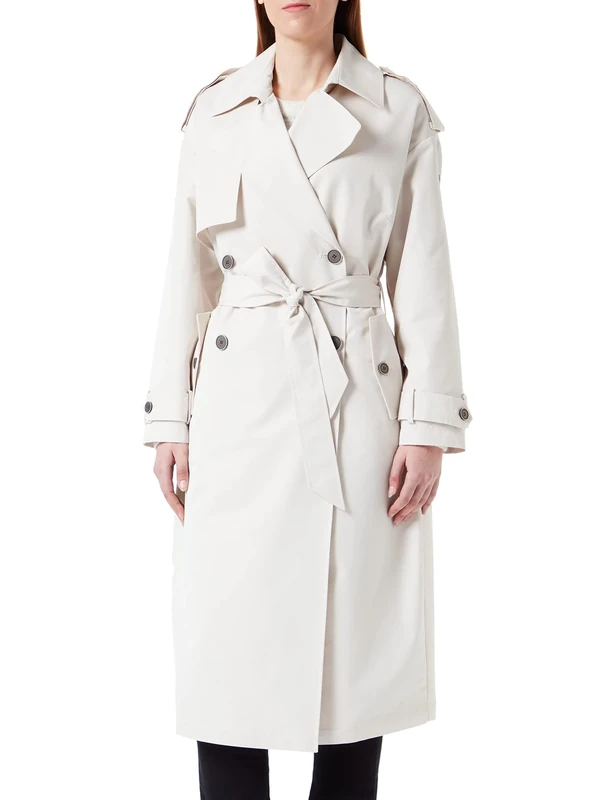 bugatti Women's 361500-31253 Trench Coat, Beige-40, Standard, Beige - 40