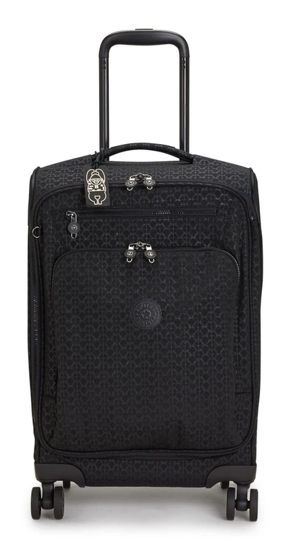 Kipling NEW YOURI SPIN S Small cabin size spinner, Carry On, Signature Emb (Black)
