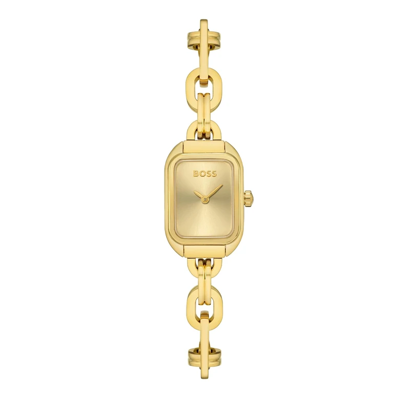BOSS Analogue Quartz Watch for Women Hailey Collection with Gold Colored Stainless Steel Bracelet - 1502655