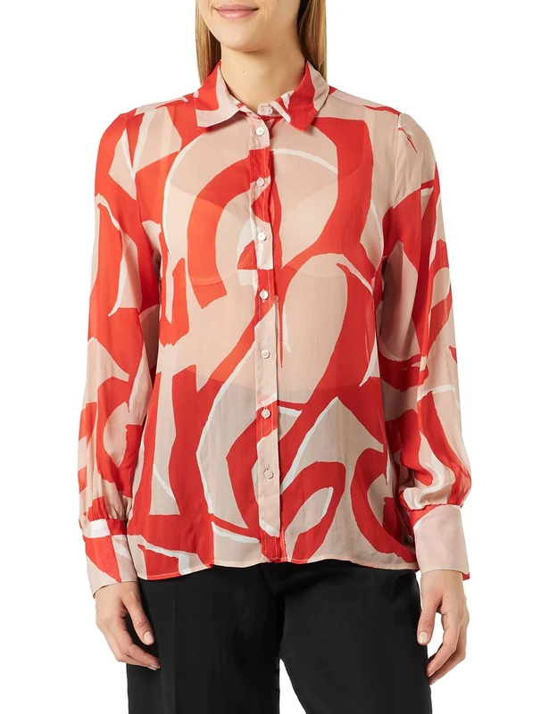 bugatti Women's W3595-60441 Blouse, rot-950, Sandard