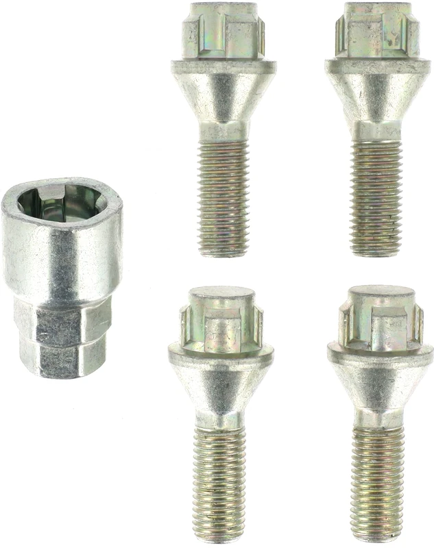 Restagraf - Set of 4 Locking Wheel Bolts - Conical Seat - Rim Lock Steel & Alloy - M12-1.50 X 23 mm - Ref. 188603