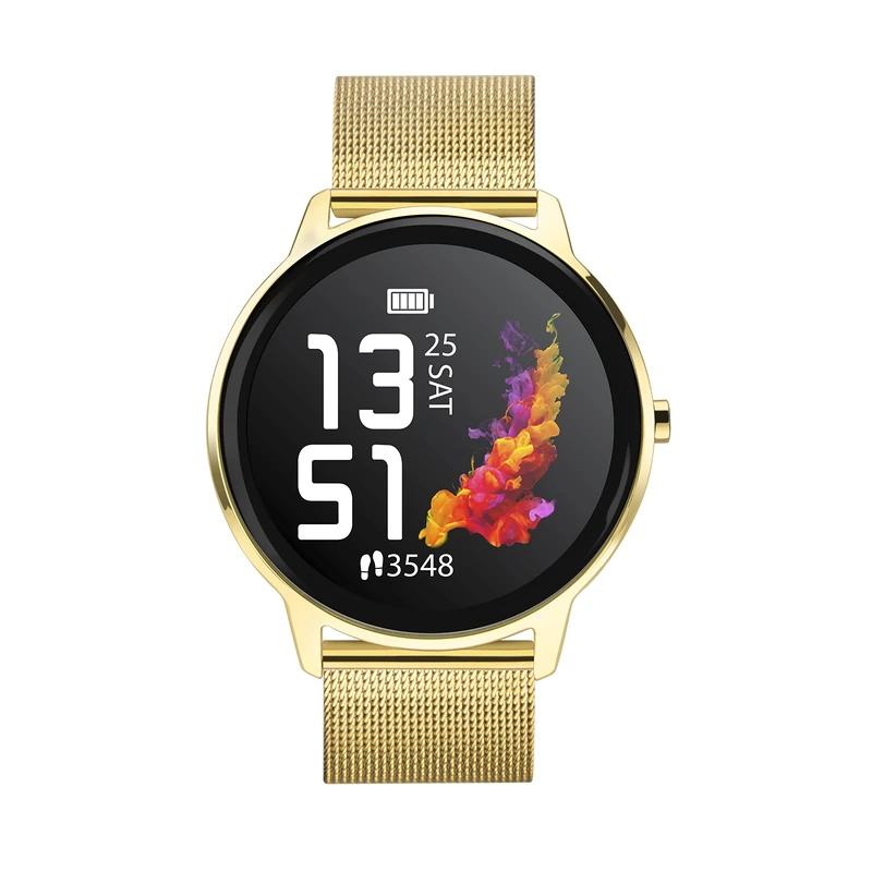 Sekonda Flex Womens 42mm Smart Watch with Heart Rate and Sleep Monitor, Daily Activity, Sports, Music, Weather & Message Functions, with Mesh Strap - Image 1