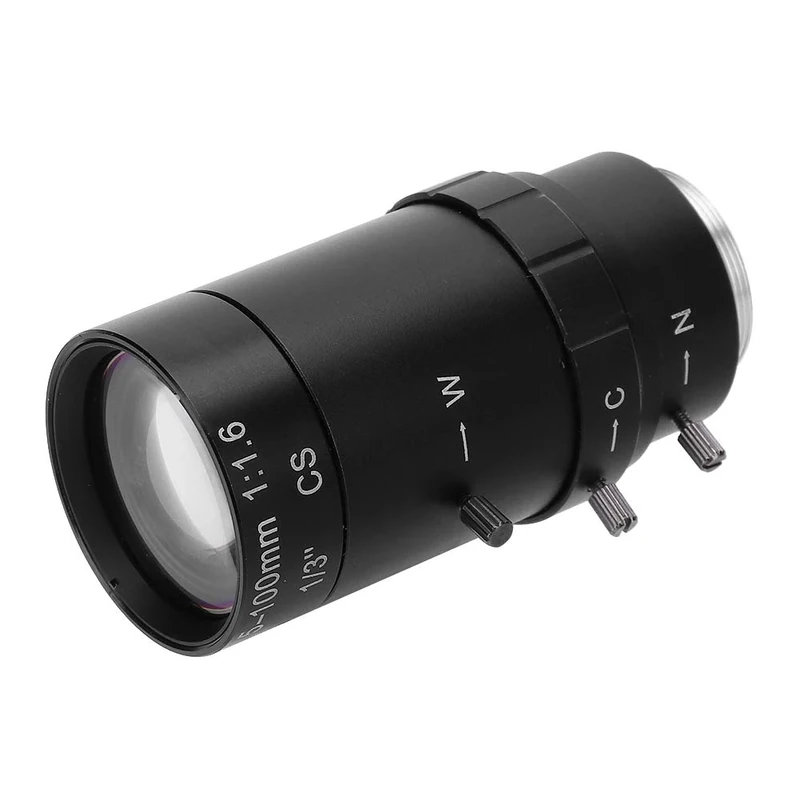 1.3MP Zoom CCTV Lens CS Mount Manual Aperture 5‑100mm Aluminum Alloy Replacement Parts for Security Camera - Low Distortion, High Compatibility - Image 1