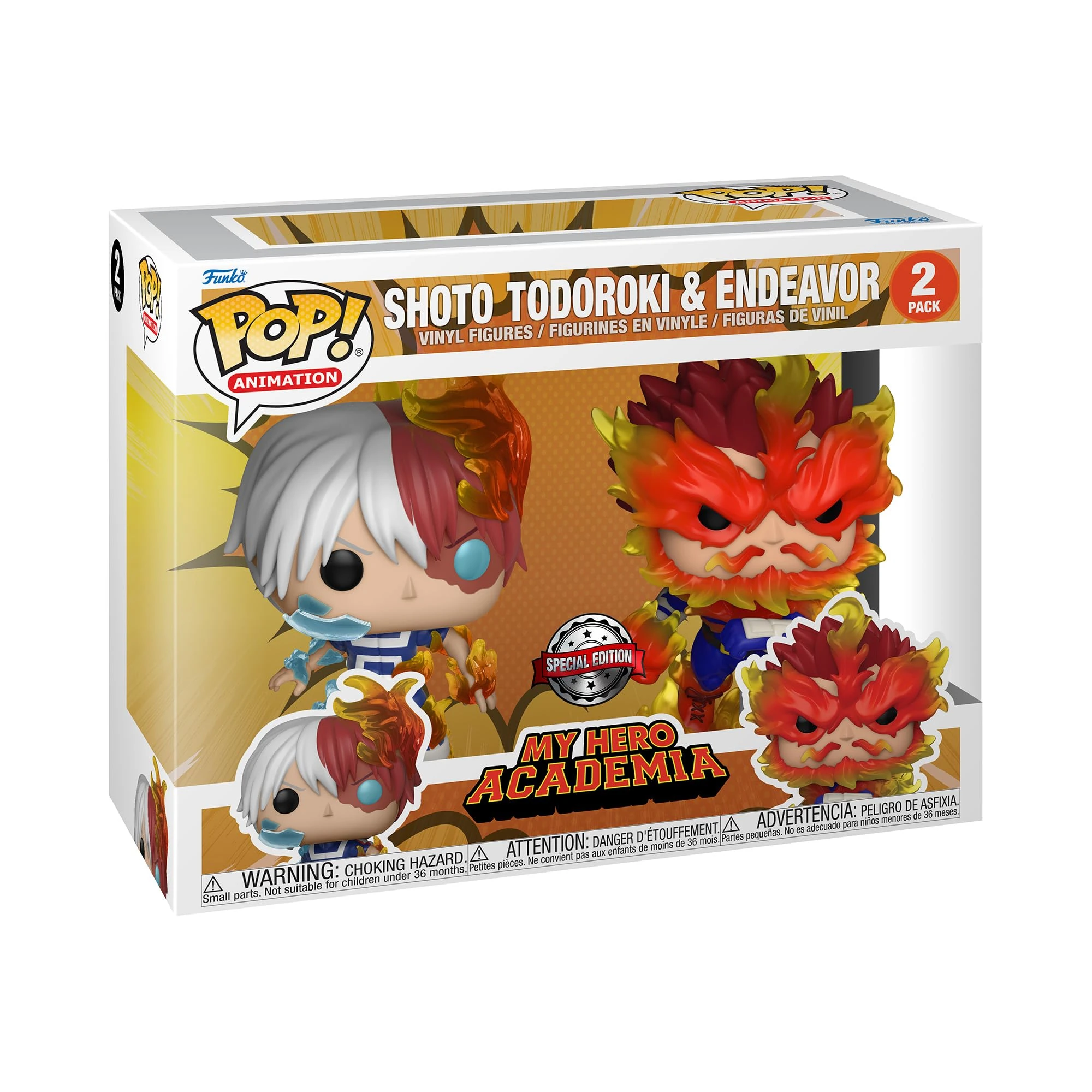 Funko Pop! Animation: My Hero Academia (MHA) - (MHA) 2 Pack - Endeavor & Todoroki &Todoroki - Collectable Vinyl Figure - Gift Idea - Official Merchandise - Toys for Kids & Adults - Anime Fans