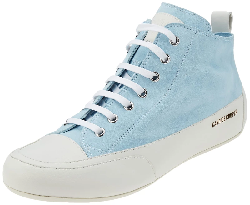 Candice Cooper Velour Ankle High Trainers, Celeste, 6 UK