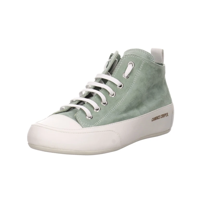 Candice Cooper Velour Ankle High Trainers, Green (sage), 34 EU