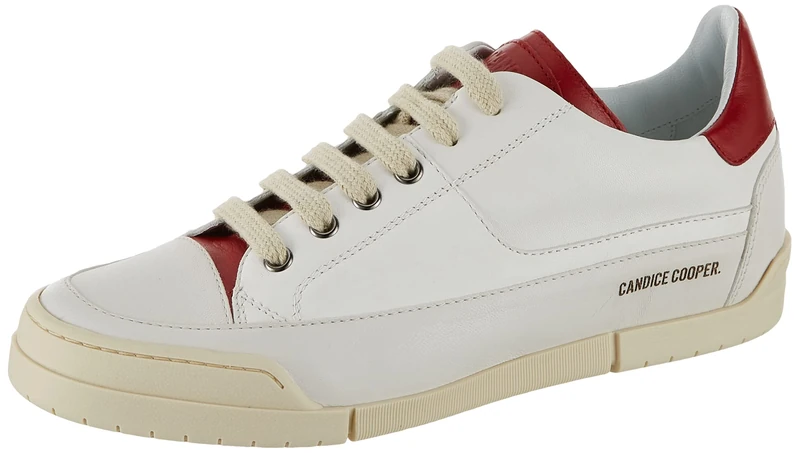 Candice Cooper Men's Ghibli Oxford Shoe, White Cream Red, 45 EU