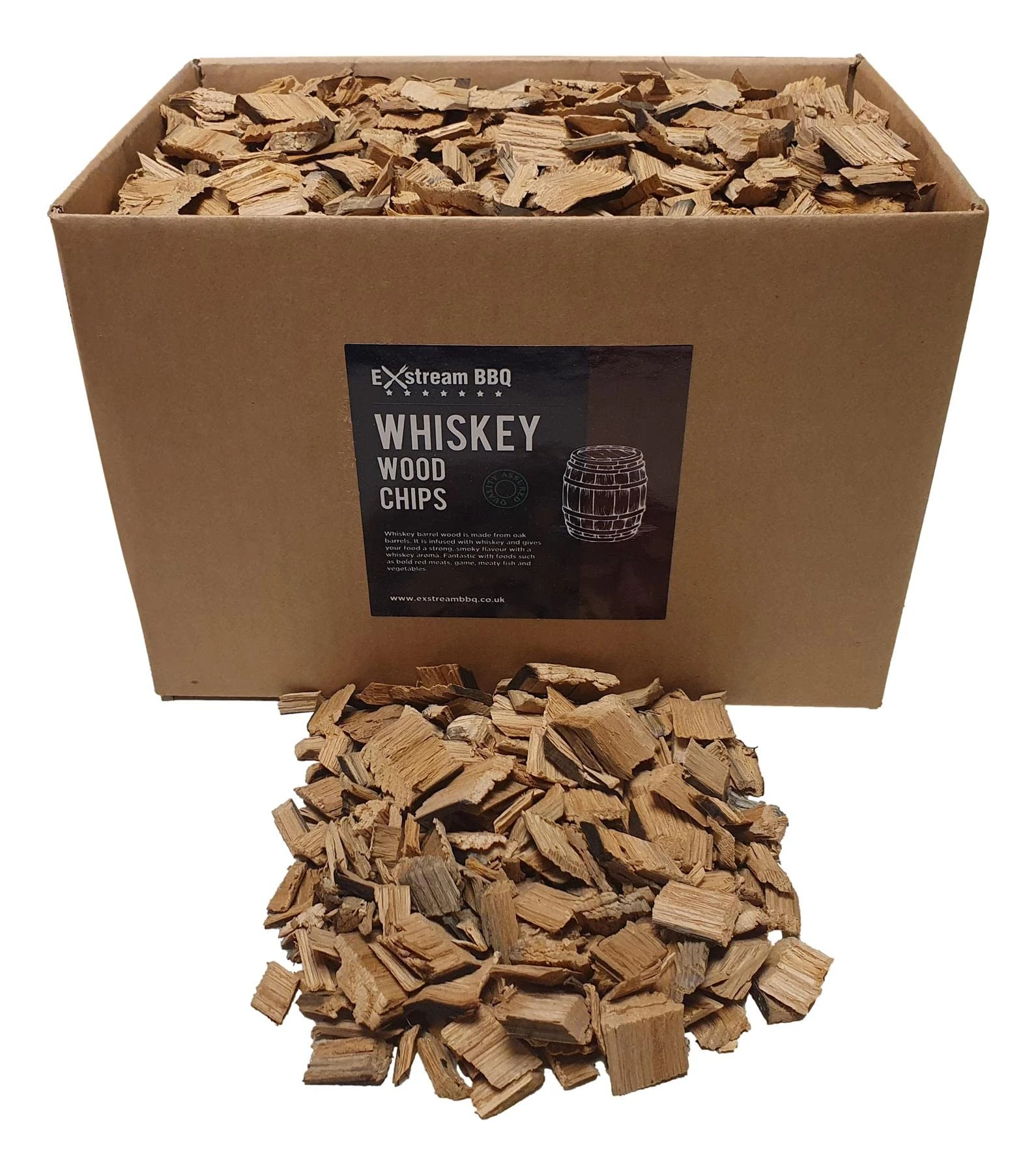 Exstream BBQ Barbecue Smoking Wood Chips *Over 16 Great Flavours in 1, 5 & 10 Litres* (Whiskey Barrel 5 Litre)