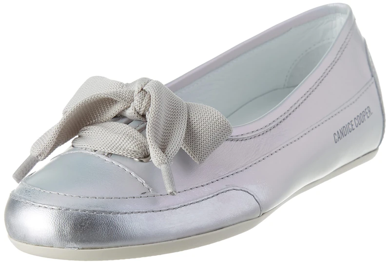 Candice Cooper Women's Candy Bow Ballet Flats, Gray, 34 EU