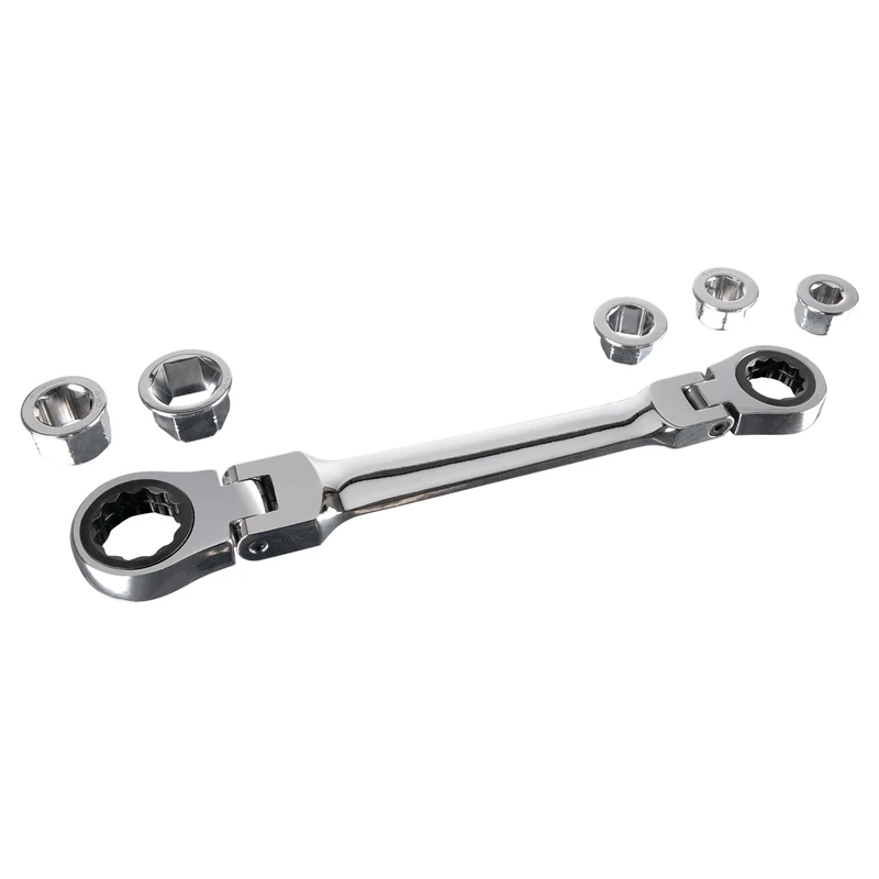 PERFORMANCE TOOL W30648 7-in-1 72 Gear Teeth SAE Pivot Head Ratcheting Wrench Set