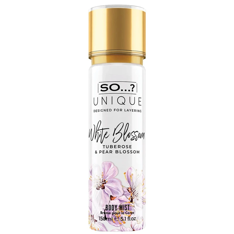 So…? Unique Womens White Blossom Body Mist Fragrance Spray 150ml