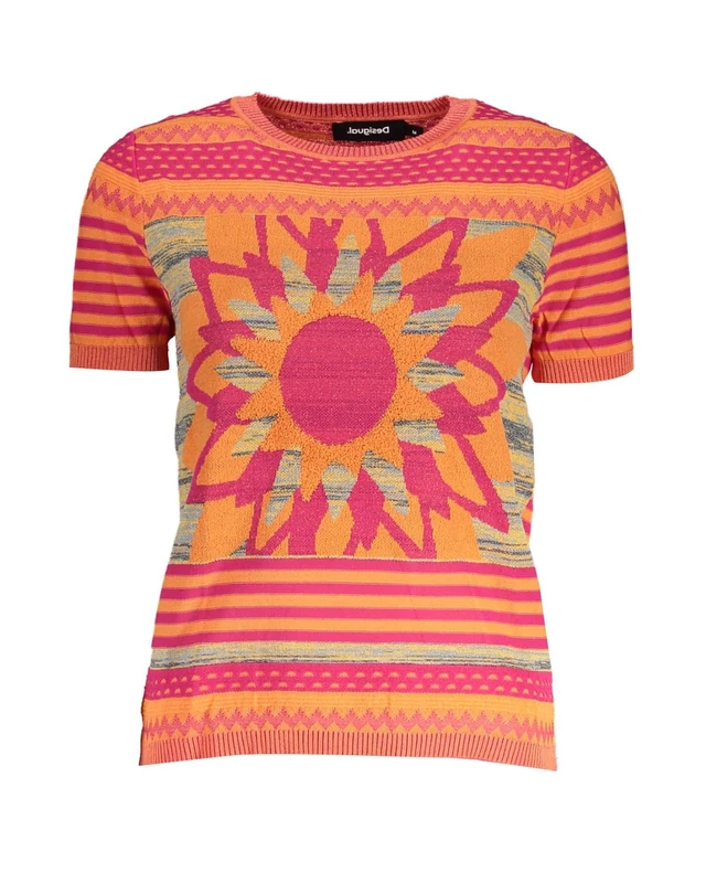 Desigual Women's Ts_Lucca 7002 T-Shirt, Orange, XX-Large