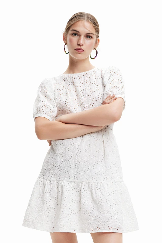 Desigual Women's Vest_Limon 1000 Dress, White, L