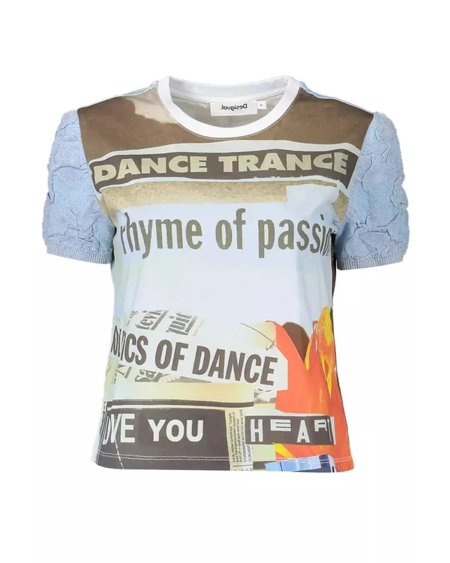 Desigual Women's Ts_Lyon 5153 T-Shirt, Blue, L