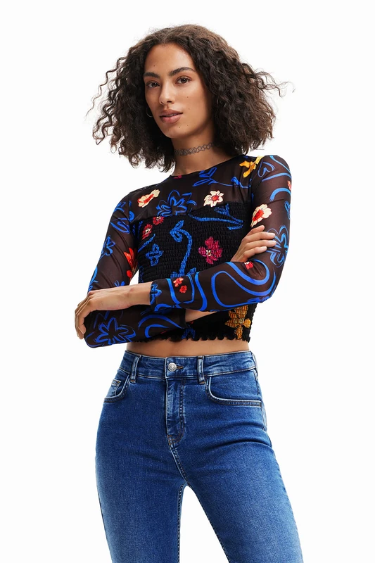 Desigual Women's T-Shirt, Black, XX-Large